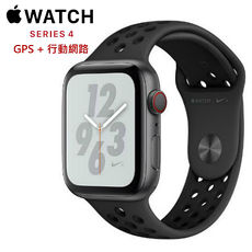 【Airpods超值組】Apple Watch Nike+ Series 4 40mm GPS+行動網路 LTE 版 太空灰配上煤黑色配黑色 Nike 運動錶帶+AirPods 無線藍牙耳機