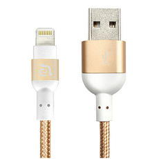 【亞果元素】ADAM PeAk II 120B Apple認證 Lightning 認證金屬編織傳輸線-金