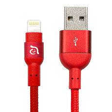 【亞果元素】ADAM PeAk II 120B Apple認證 Lightning 認證金屬編織傳輸線-紅