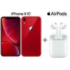 【Airpods超值組】Apple iPhone XR 64G (紅) +AirPods 無線藍牙耳機