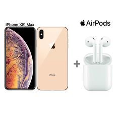 【Airpods超值組】Apple iPhone XS Max 256G (金) + AirPods 無線藍牙耳機