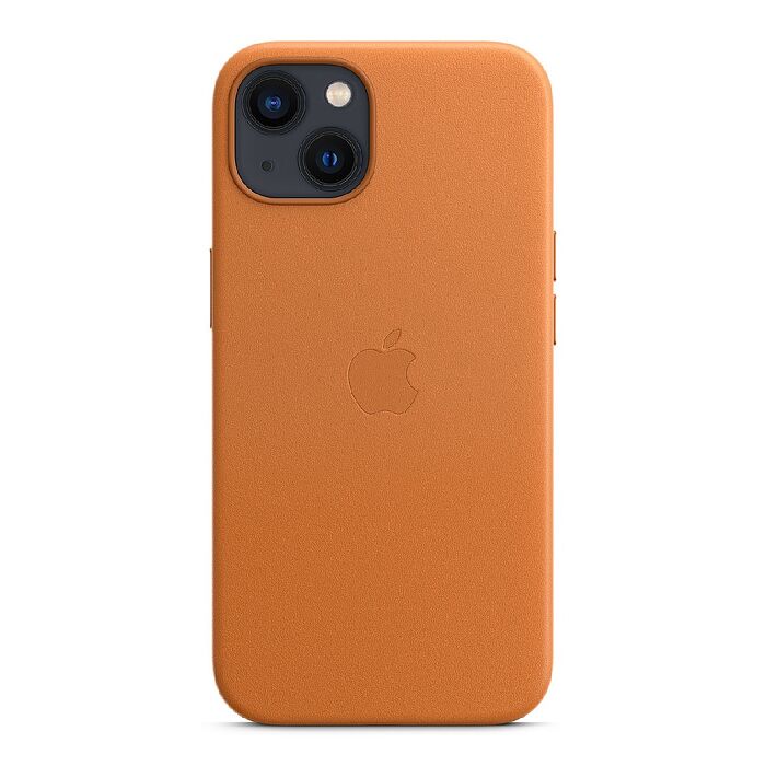 Apple iPhone 13 MagSafe皮革保護殼-金棕