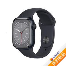 Apple Watch S8(GPS)午夜色鋁金屬錶殼配午夜色運動錶帶_45mm(MNP13TA/A