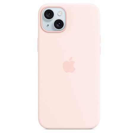 iPhone 15 Plus MagSafe 矽膠保護殼-淡粉