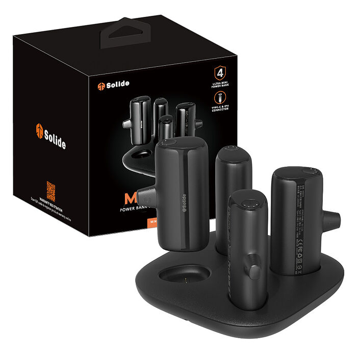 Solide Mercury 5000mAh 4入充電組-黑