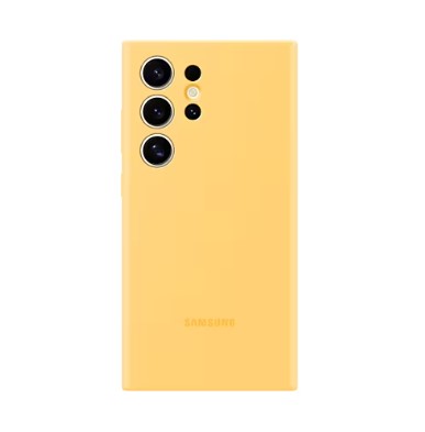 Samsung S24 Ultra 原廠矽膠薄型背蓋-黃
