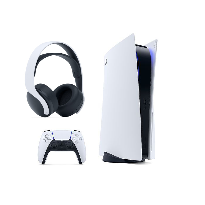 SONY PS5 光碟版主機 - 台灣公司貨+PS5 PULSE 3D 無線耳機(白色)《贈PS5副廠外出攜帶包》