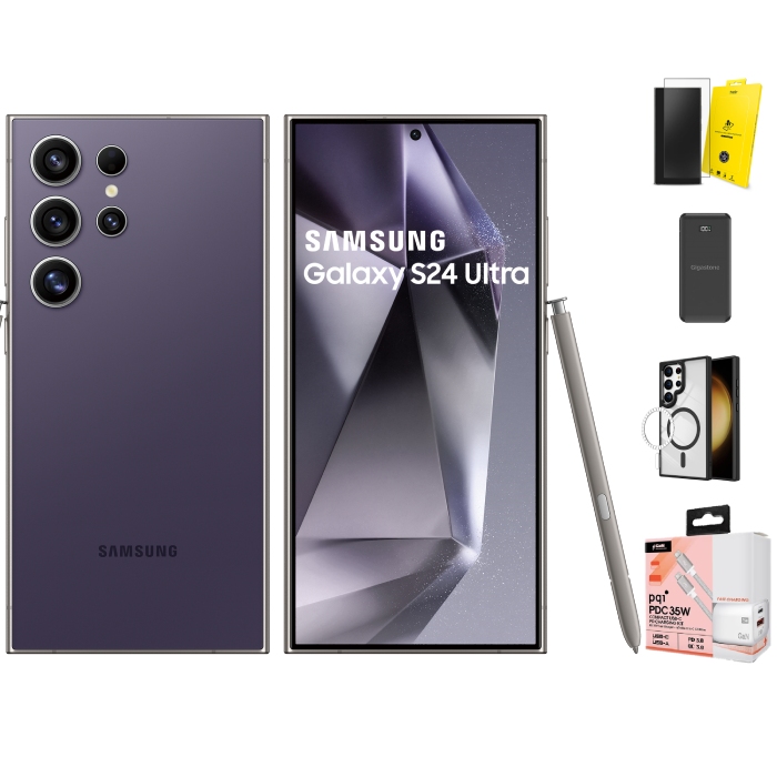 Samsung 三星 Galaxy S24 Ultra 12G/256G (鈦紫)【保護殼貼充電組】