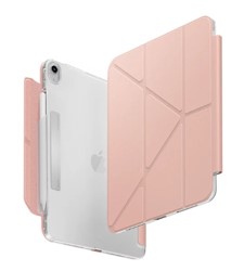 Apple iPad Air 11吋(2024) UNIQ 磁吸支架帶筆槽透明保護套-粉