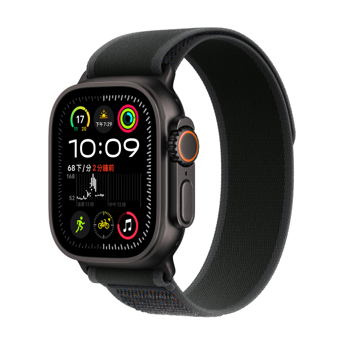 Apple Watch Ultra 2 LTE版 49mm(M/L)鈦金屬黑色錶殼配黑色越野錶環(MX4V3TA/A)(2024)