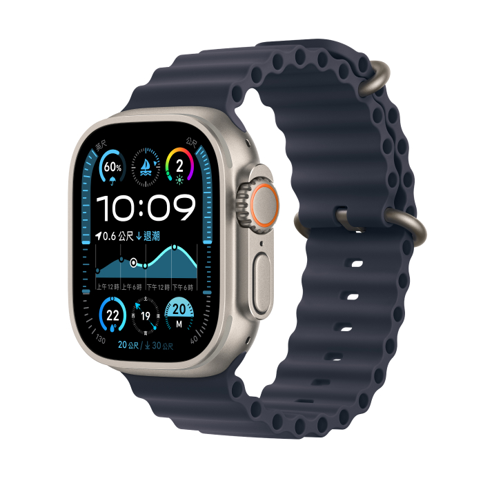 Apple Watch Ultra 2(GPS+Cellular)鈦金屬原色錶殼配海軍藍色