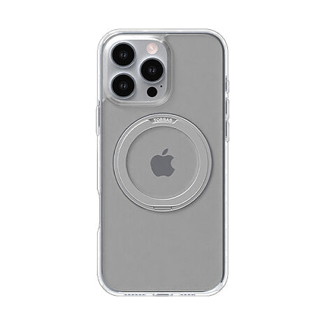 iPhone 16 Pro Max TORRAS 360度旋轉支架防摔磁吸手機殼-透明