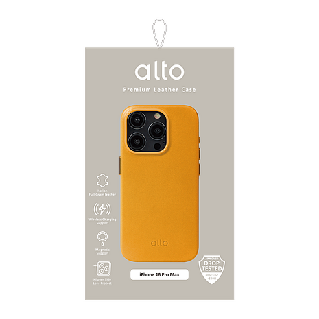 iPhone 16 Pro Max Alto 皮革磁吸保護殼-棕色