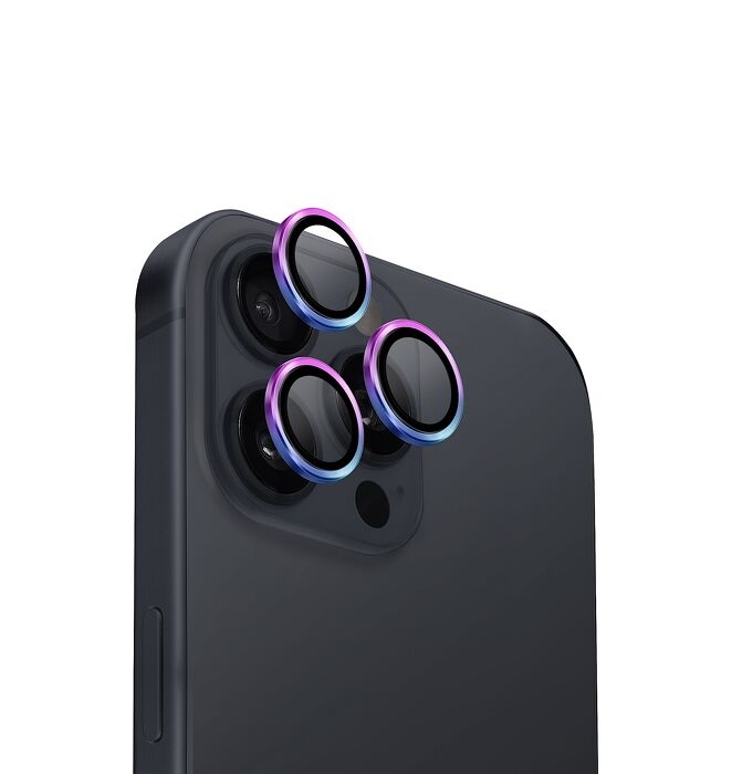 iPhone 16 Pro/16 Pro Max UNIQ 鋁合金鏡頭保護貼(3鏡)-燒鈦