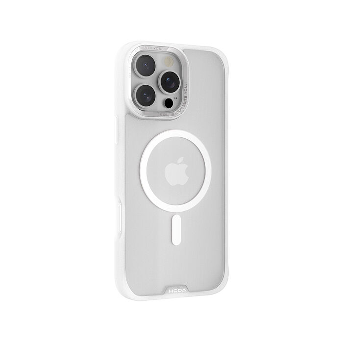 iPhone 16 Pro hoda 柔石軍規防摔磁吸保護殼-白