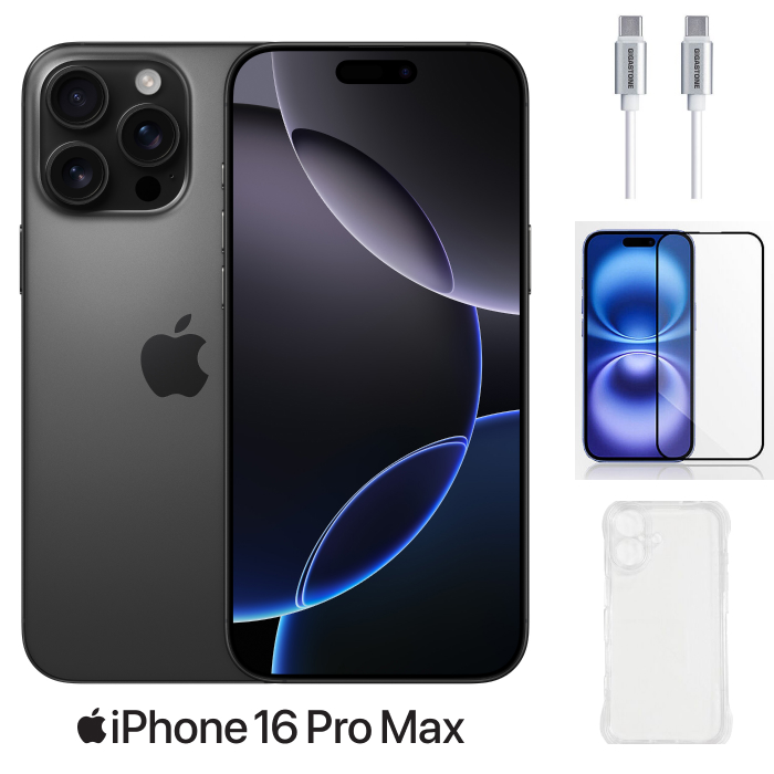 APPLE iPhone 16 Pro Max 512G (黑色鈦金屬)【超值配件組】