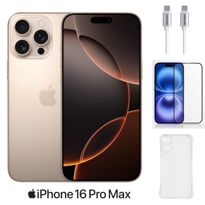 APPLE iPhone 16 Pro Max 512G (沙漠鈦金)【超值配件組】