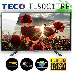 TECO東元 50吋 FHD 廣色域不閃屏低藍光液晶顯示器+視訊盒(TL50C1TRE)*送基本安裝