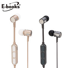 E-books S82 藍牙4.2鋁製磁吸入耳式耳機鐵灰