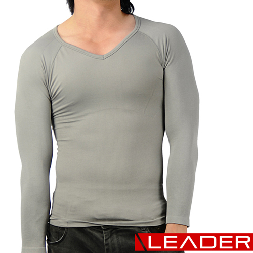 【LEADER】冬季限定長袖腰腹專用塑身衣(灰色)