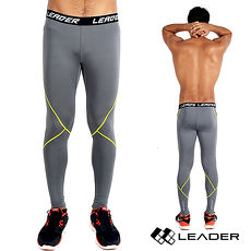 LEADER Full-Power H88 壓縮運動緊身褲 長褲 男款 暗灰