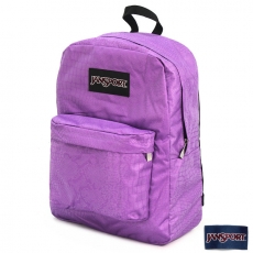 JanSport 校園背包(HIGH STAKES)-紫色蛇紋
