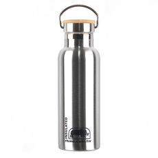 犀牛RHINO Vacuum Bottle雙層不鏽鋼保溫水壺(竹片蓋)500ml-原色