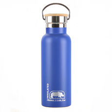 犀牛RHINO Vacuum Bottle雙層不鏽鋼保溫水壺(竹片蓋)500ml-莓藍