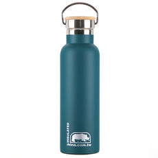 犀牛RHINO Vacuum Bottle雙層不鏽鋼保溫水壺(竹片蓋)600ml-清綠