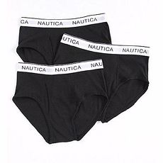 NAUTICA 2014男經典棉質黑色三角內著3件組★預購