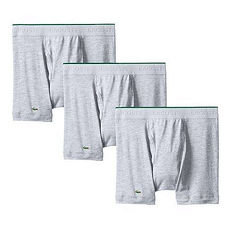 【Lacoste】2015男時尚灰色修飾四角內著3件組★預購