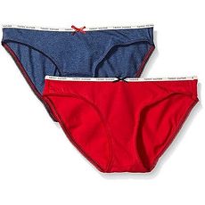 【Tommy Hilfiger】2016女典雅石藍紅色混搭比基尼內著2件組★預購L