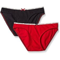 【Tommy Hilfiger】2016女典雅黑紅色混搭比基尼內著2件組★預購M
