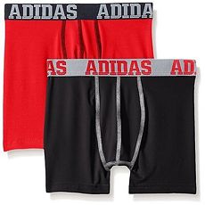 【Adidas】2016男孩學生彈力黑紅四角內著混搭2件組★預購