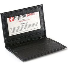 【Alpine Swiss】2017瑞士薄型悠遊卡名片黑色皮夾★預購