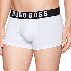 【HUGO BOSS】2017男時尚LOGO彈力白色四角內著★預購