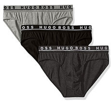 【HUGO BOSS】2017男時尚彈力黑碳灰三角內著混搭3件組★預購