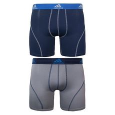 【Adidas】2018男時尚Climacool深藍灰色四角修飾內著混搭2件組★預購