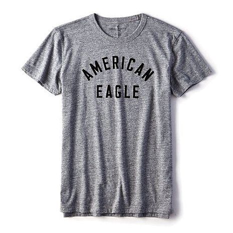 【American Eagle】2018男時尚子母款深灰色圓領短袖ㄒ恤★預購XXL