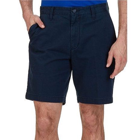 NAUTICA 2018男時尚簡緻甲板深寶藍色休閒短褲★預購42