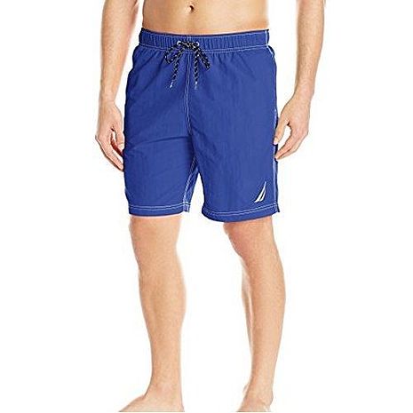 NAUTICA 2018男經典快乾鈷藍色游泳短褲★預購XL