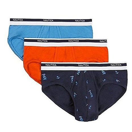 NAUTICA 2018男時尚彈性棉雙藍橙色三角內著混搭3件組【預購】