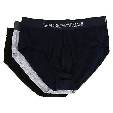 【EMPORIO ARMANI】2018時尚黑藏青灰三角內著混搭3件組(預購)
