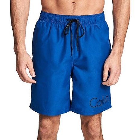 【Calvin Klein】2018男時尚LOGO標誌款衝浪藍色海灘泳褲★預購L