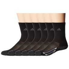 【Adidas】2018學童時尚黑色中?色塊運動襪6入組★預購