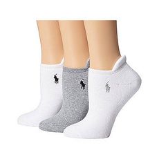 Ralph Lauren 2018女馬球腳踝運動灰白短襪混搭3入組(預購)