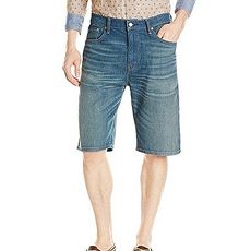 【Levi’s】2018男時尚569石洗藍寬鬆直筒彈性牛仔短褲★預購