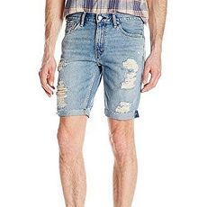 【Levi’s】2018男時尚511淺藍色刷破身剪裁牛仔短褲★預購