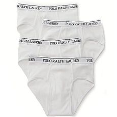 Ralph Lauren 2018男時尚馬球白色三角內著4件組(預購)