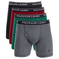 Ralph Lauren 2018男馬球黑紅綠灰色四角修飾內著混搭4件組(預購)